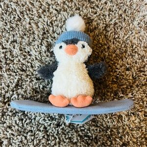 AUTHENTIC Jellycat Peanut Penguin Snowboarding BNWT